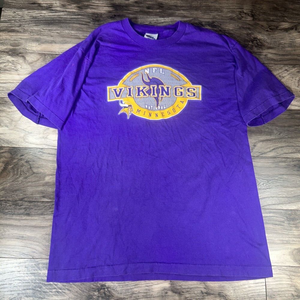 Vintage Minnesota Vikings T Shirt Mens XL Pro Player NFL Single Stitch‎ 90s